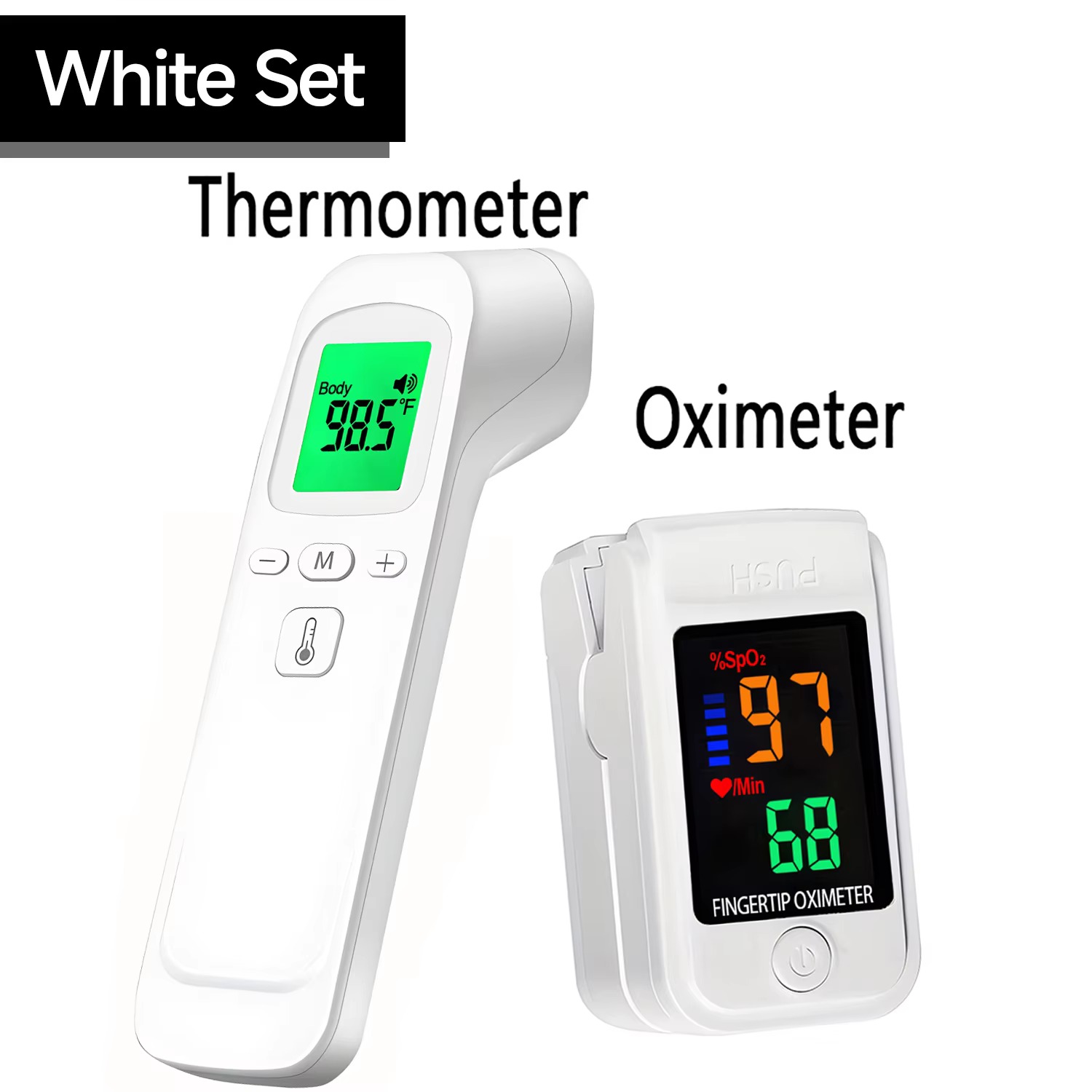 Pulse Oximeter - 医療用赤外線体温計、非接触式デジタル体温計、または小型パルスオキシメーター、指先式血中酸素濃度測定器、検査キット