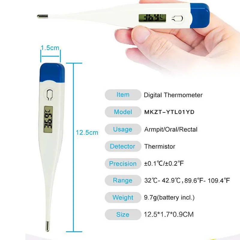 デジタル体温計 正確な口腔・脇の下温度測定 発熱警告機能付き - Pulse Oximeter のレビューと価格