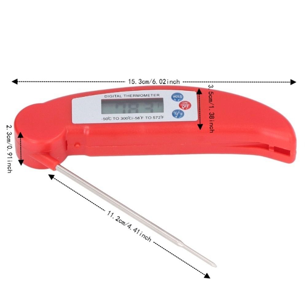 ABS ステンレス鋼デジタル食品温度計白赤高速測定インスタン - Thermometer Digital のレビューと価格