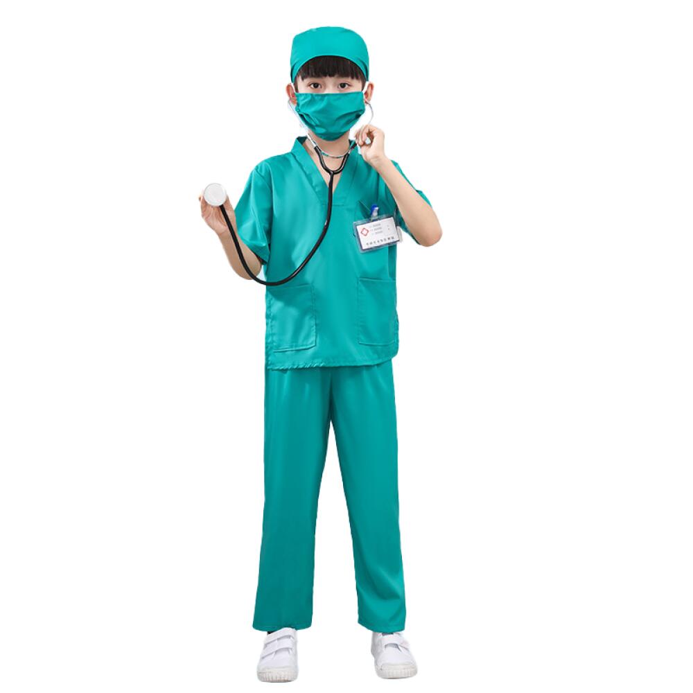 6点セット医師スクラブユニフォーム、医療コスチューム、緑色の - Surgical Mask のレビューと価格