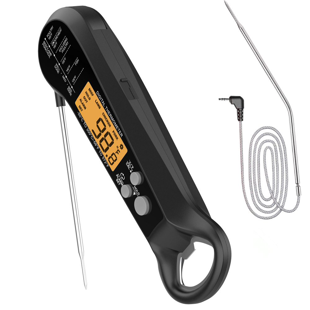 プロ仕様デジタル肉用温度計 防水仕様 2つのプローブ付き 長 - Thermometer Digital のレビューと価格
