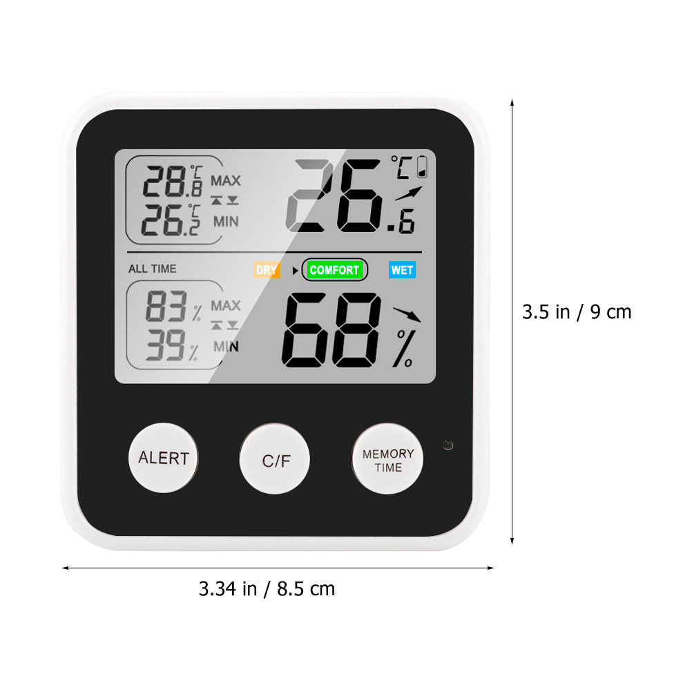 デジタル式家庭用温湿度計、コンパクトなスタンド型、屋内温度・ - Thermometer Digital のレビューと価格