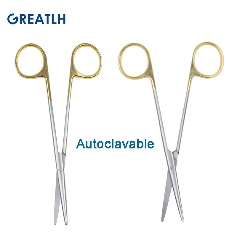 ティッシュはさみゴールデンハンドル鈍いはさみステンレス鋼スト - Medical Scissors のレビューと価格