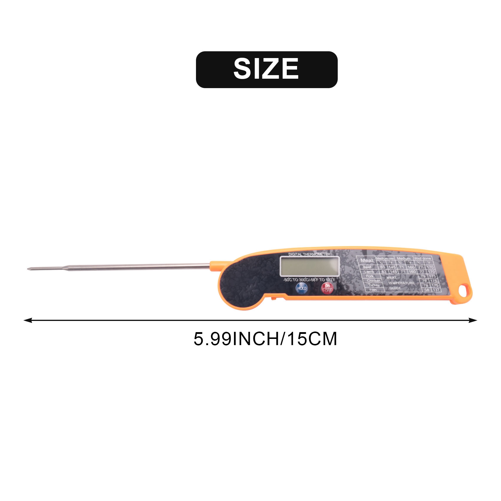 デジタルインスタント読み取り肉用温度計、高精度温度プローブ付 - Thermometer Digital のレビューと価格